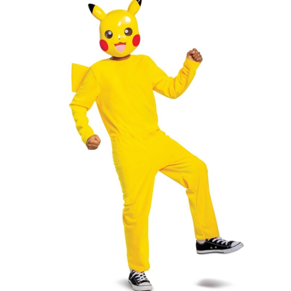 New Kids Pokemon Pikachu Halloween Costume Set / Sz Lg 10/12